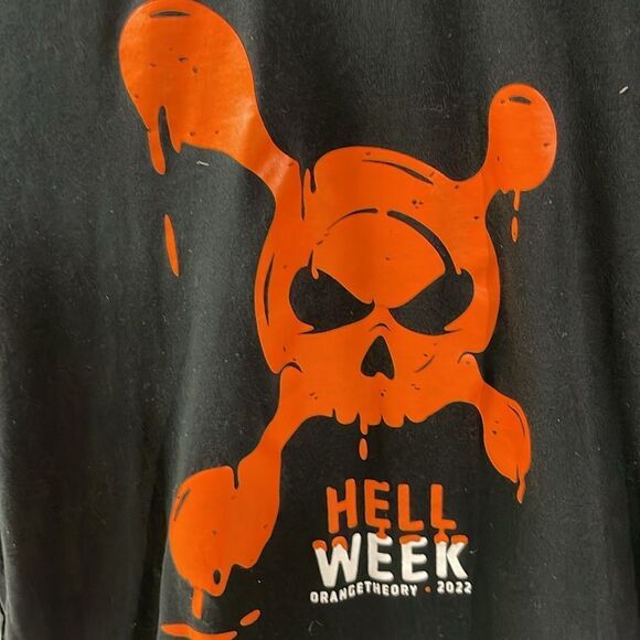 OrangeTheory Black and Orange Men’s Large Hell Week Graphic T-Shirt - Picture 4 of 5